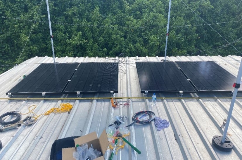 Figure 3 - Solar panels being installed in Utuado